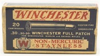 Collectors Box Of 20 Rds Of Winchester .30-30 Win