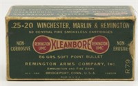 Collectors Box Of Remington 25-20 Win Mar & Rem
