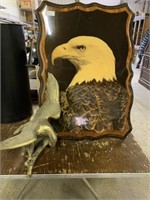 BRASS EAGLE WITH PICTURE