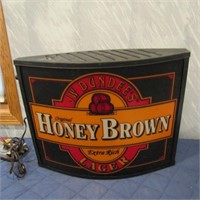 Honey Brown lager Lighted sign.