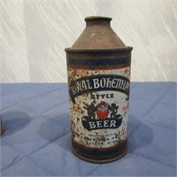 Antique Royal Bohemian cone top beer can.