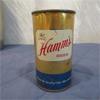 Flat top Hamm's beer can.