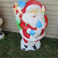 Santa with List Blow Mold