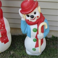 Snowman Blow Mold with Derby hat