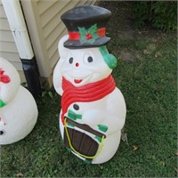 Snowman Blow Mold with Sled