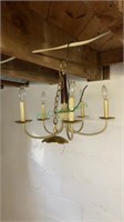 Vintage five bulb chandelier, hard wire