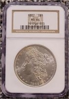 1882-P Morgan Dollar: NGC MS64