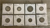 (8) Silver Foreign Coins