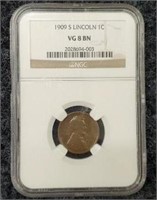 NGC VG 8 BN 1909 S Lincoln Penny
