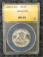 MS 64 1954-D Half Dollar