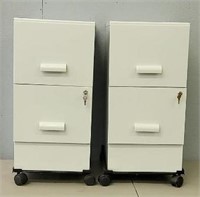 (2) Filing Cabinets w/ Caster Bases