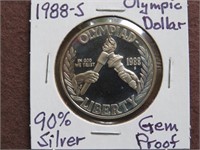 1988 S OLYMPIC DOLLAR 90% GEM PROOF