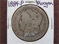 1884 P MORGAN SILVER DOLLAR 90%