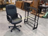 Rolling Office Chair & Folding Cot Frame