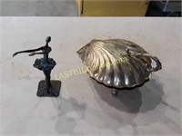 Decorative Metal Ballerina & Clam Pieces
