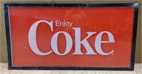 Vintage Repurposed Door "Enjoy Coke" Sign