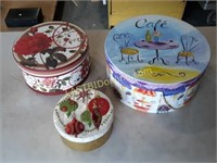 3 Beautiful Round Hat Boxes