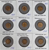 1900-1908 Indian Head Cents (9)