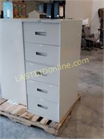Gray 5 - Drawer Upright File Cabinet