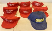 8 Pcs. Christmas Lumber Co. Hats +