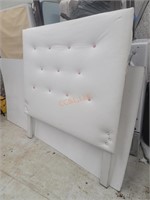 White Vinyl Upholstered Full/ Queen Headboard