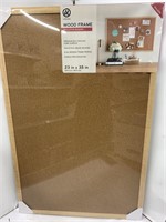 23"x35" Wood Frame Bulletin Board