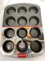 (6x bid) Good Cook 12 Cup Muffin Pan