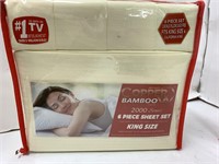 Copper Bamboo King Size Sheet Set-Cream