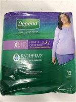 (2x bid) Depend 12 Ct XL Underwear