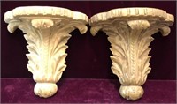 Pair of Plaster Wall Sconces