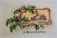 Early 1900s Xmas Framed Post Card