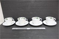 4 NICE IRONSTONE CUPS & SAUCERS