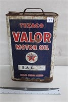 TEXACO VALOR MOTOR OIL TIN - SHOWS ITS AGE