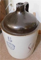 UHL Pottery Co. 5 gallon brown white jug, Acorn