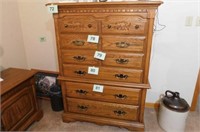 Keller oak 6 drawer chest, 41 x 19.5 x 55.5