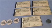 5 vintage Beard's Ice coupon books - 3 wooden