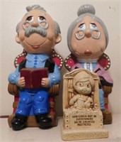 Grandma & Grandpa ceramic figurines -