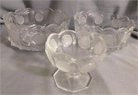 Fostoria Coin glass: two 7.5"bowls -