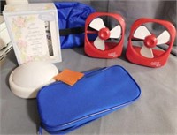 Two small battery operated fans - 2 insulated