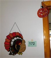 Stained glass hanging sun catchers: Turkey and