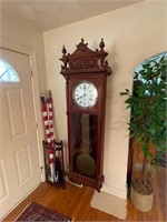 Antique Waterbury Grandfather Wall Clock