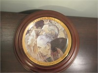 Norman Rockwell Plate Wood Frame