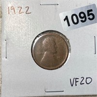 1922 "NO D" Lincoln Head Cent LIGHTLY CIRCULATED