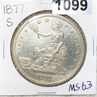1877-S Trade Silver Dollar UNCIRCULATED