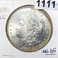 1890-CC Morgan Silver Dollar GEM BU