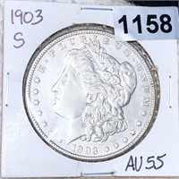 1903-S Morgan Silver Dollar CHOICE AU