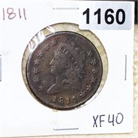 1811 Classic Head Large Cent LIGHTLY CIRCULATED