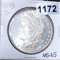 1878-S Morgan Silver Dollar GEM BU