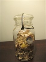 Older Glass Ball Jar with Glass Lid