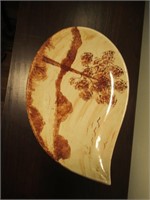 Pottery Dish Hand Painted & Signed